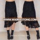 OEM custom fashion floral lace frill midi skirt design with asymmetrical hem 2017 new design