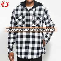 OEM Custom Wholesale Black & White Checkered Hoodies For Men