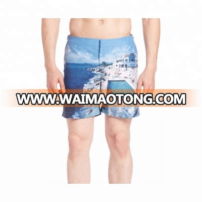 2018 new styles mens swim shorts with a Photo Print man beachwear