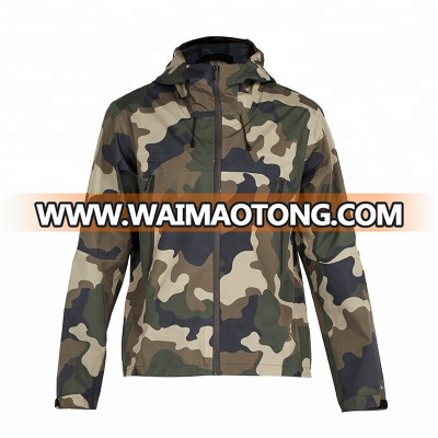 Customized quality cycling men hood sport camouflage jacket